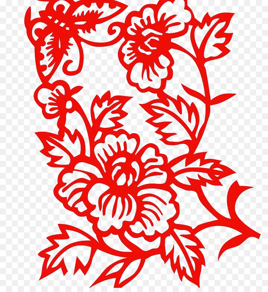 Motif Floral Rouge，Fleurs PNG