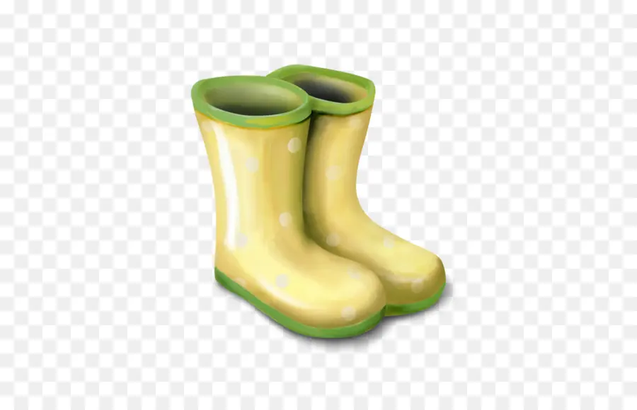 Bottes De Pluie Jaunes，Chaussure PNG