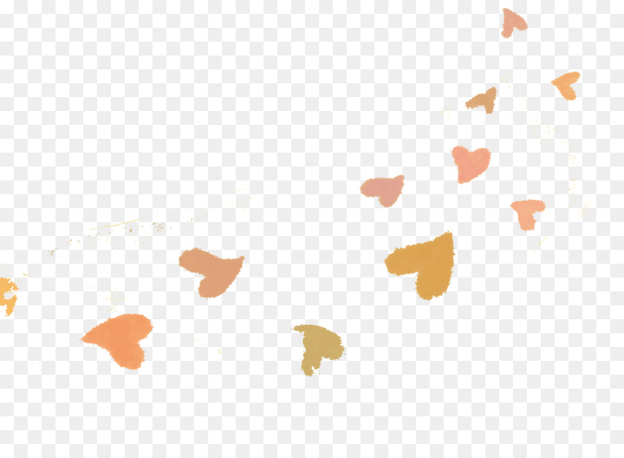 Cœurs，Orange PNG