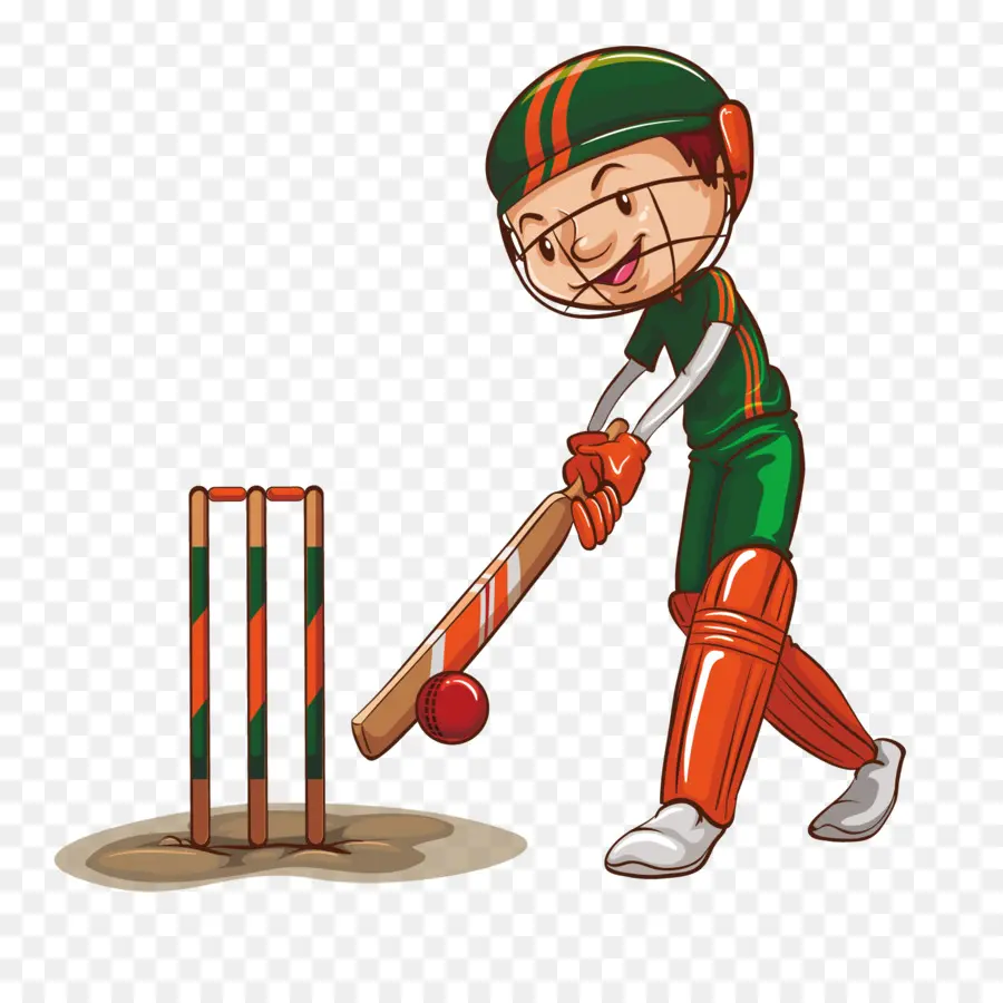 Joueur De Cricket，Batte PNG