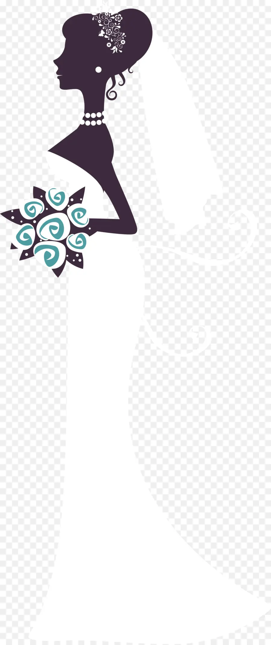 Silhouette De Mariée，Robe De Mariée PNG