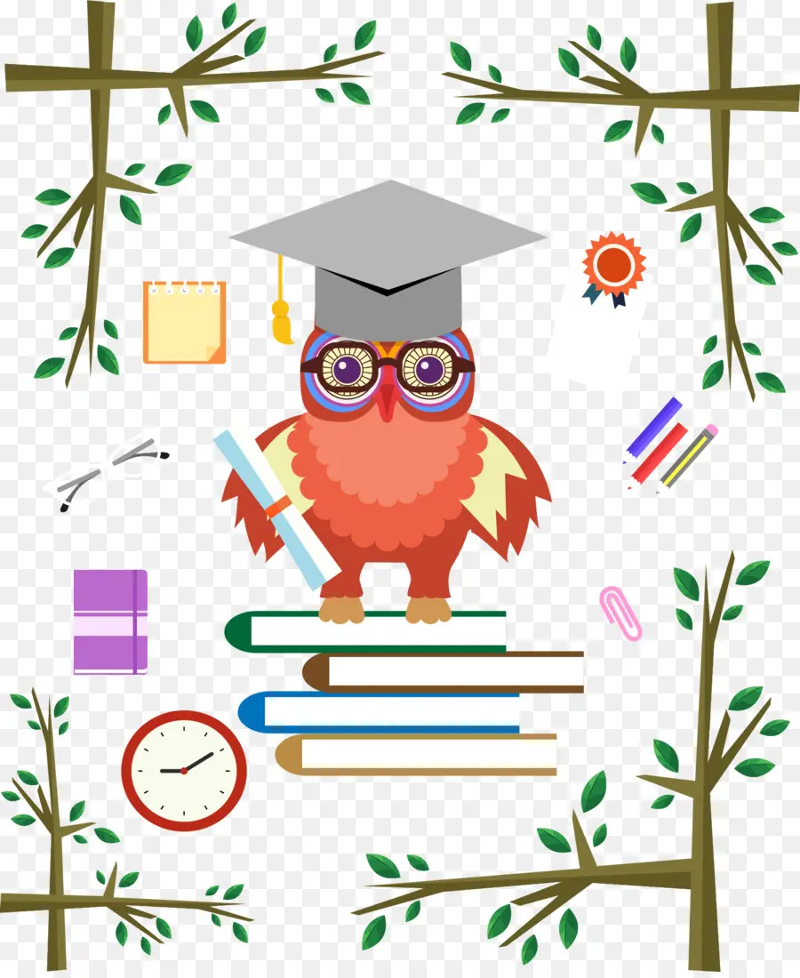 Hibou De Remise Des Diplômes，Livres PNG