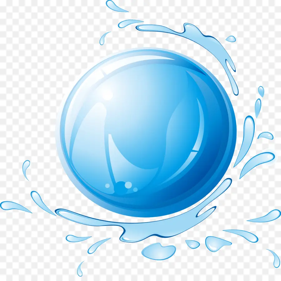 Sphère D'eau Bleue，Eau PNG