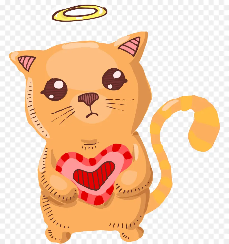 Chat Mignon，Cœur PNG