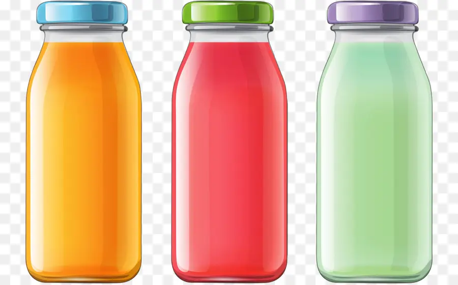 Bouteilles De Jus，Boisson PNG