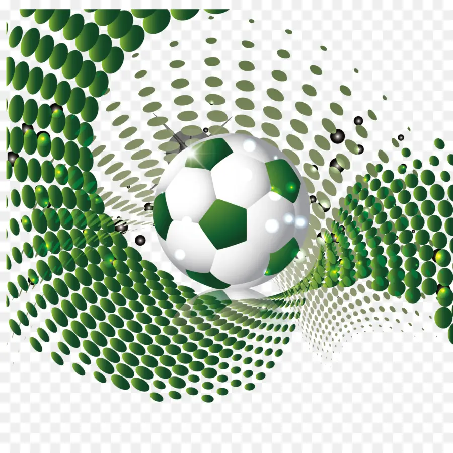 Ballon De Football，Vert PNG