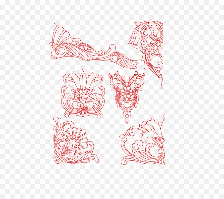 Motifs Floraux，Ornement PNG