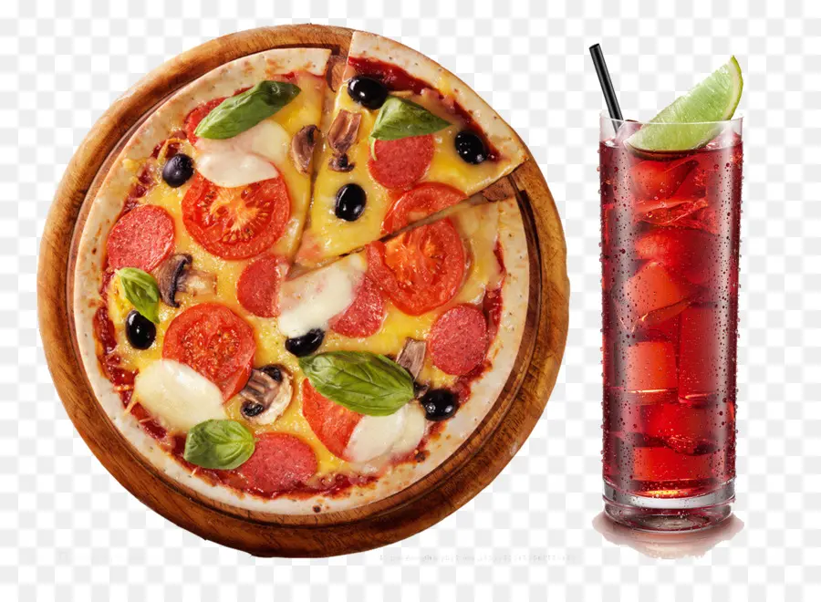 Pizza Et Boisson，Repas PNG