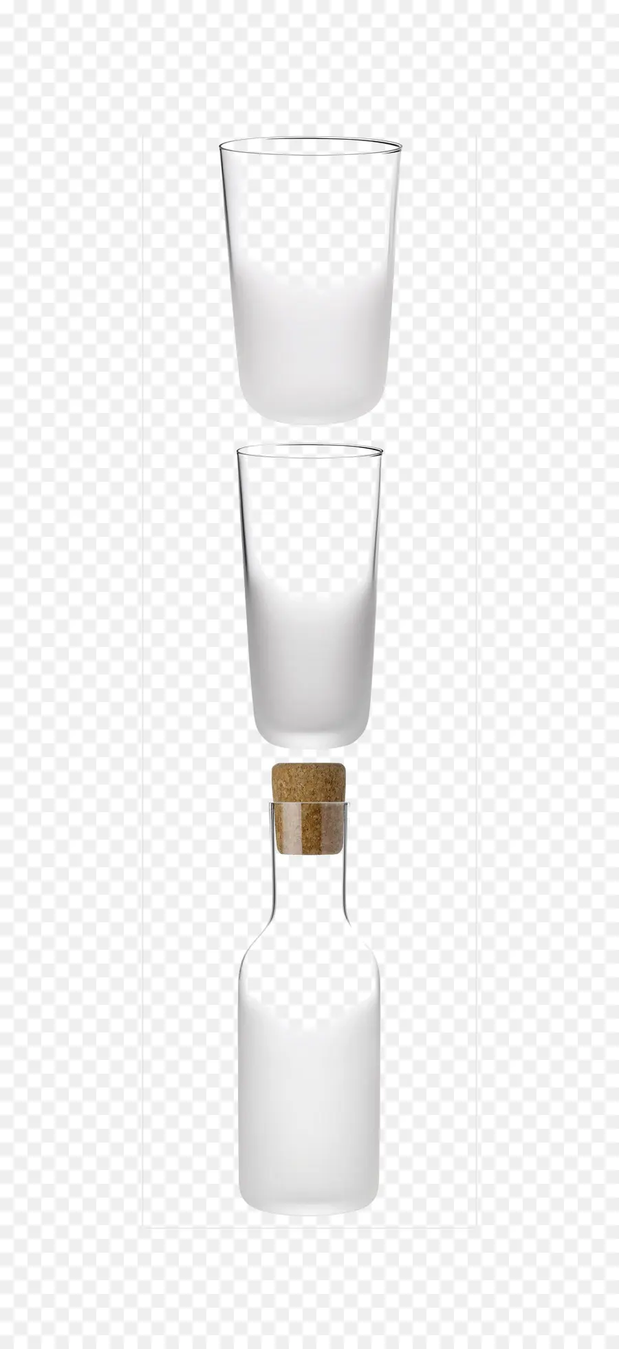 Bouteille De Lait，Verre PNG