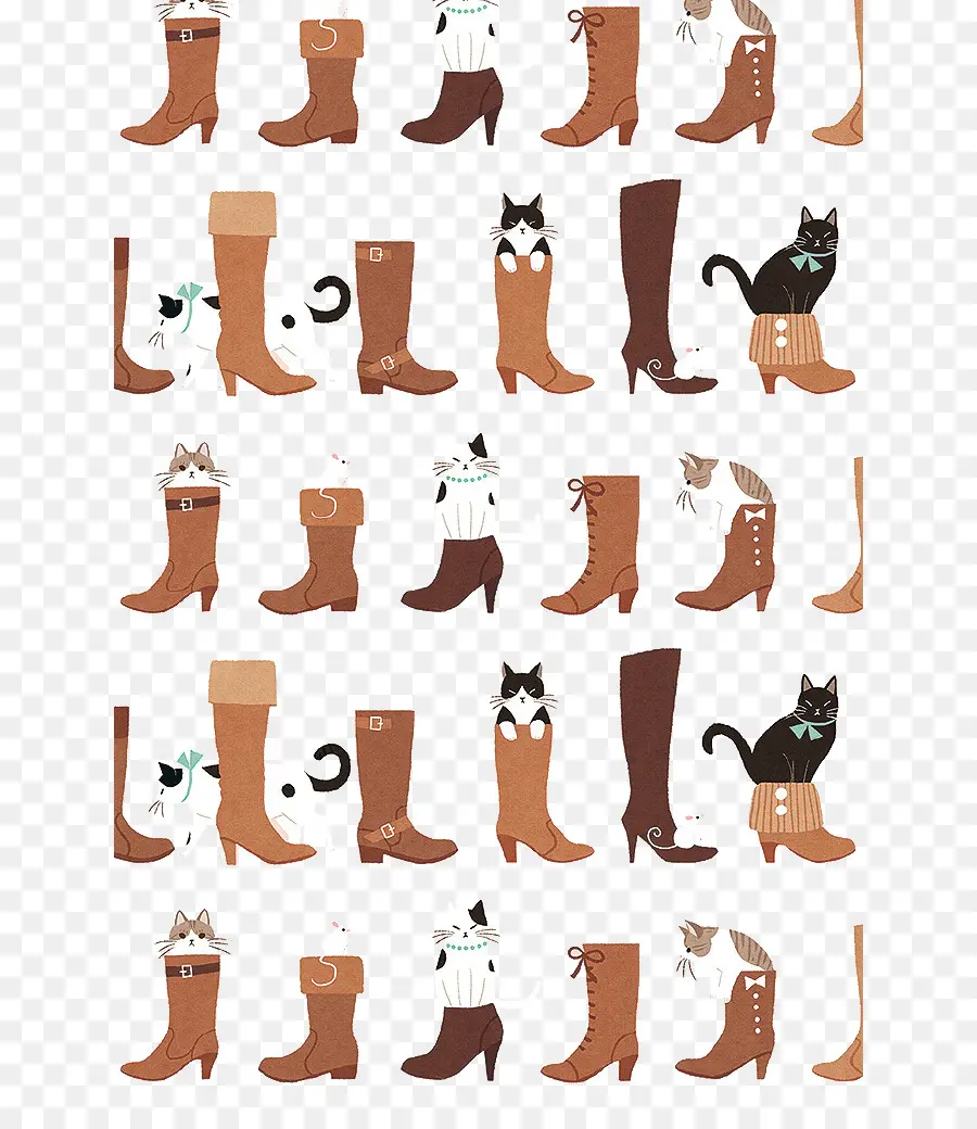 Bottes Et Chats，Chaussure PNG