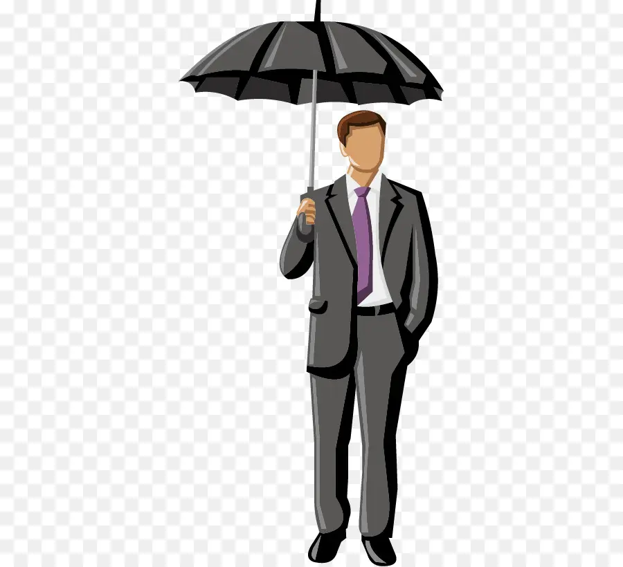 Homme Avec Parapluie，Costume PNG