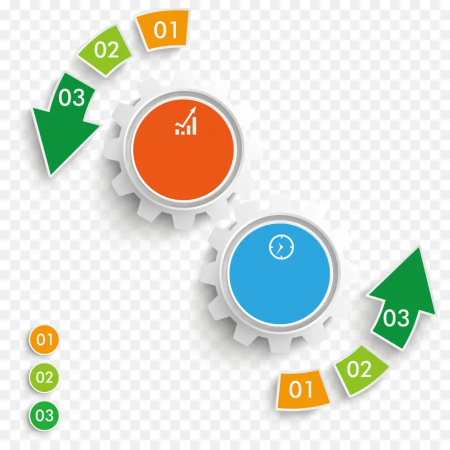 Infographie Sur Les Engrenages，Flèches PNG