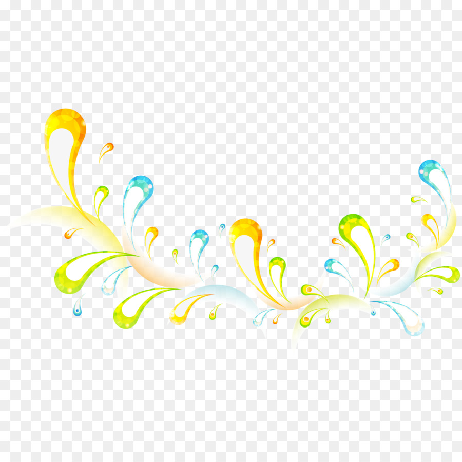 Conception Abstraite Colorée，Fleurs PNG