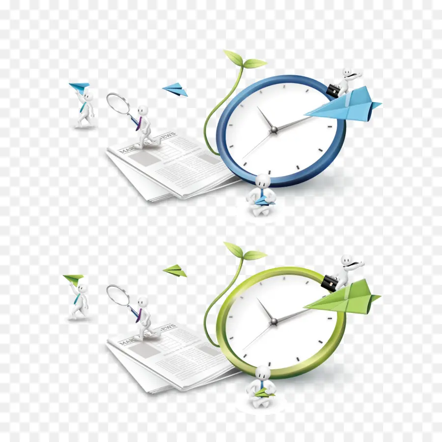 Horloge Avec Papier Et Chiffres，Horloge PNG