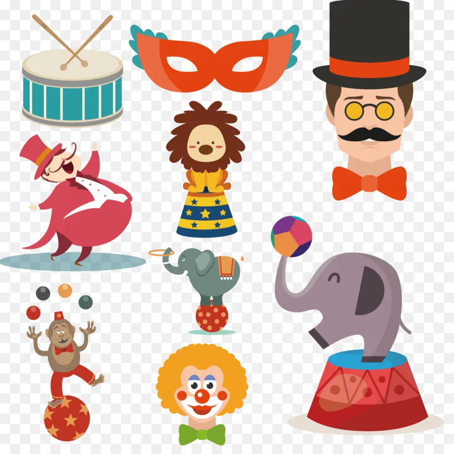 Personnages De Cirque，Clown PNG