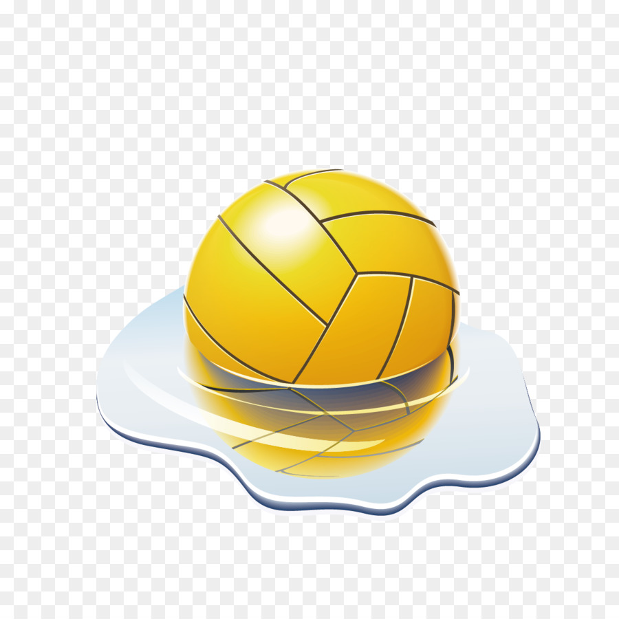 Ballon De Water Polo Jaune，Balle PNG