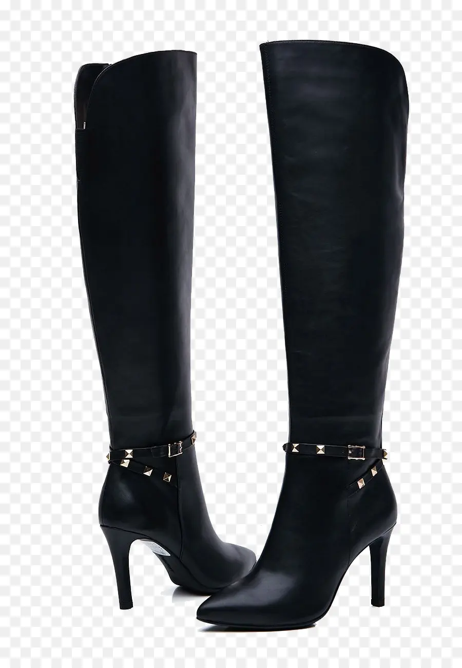 Bottes Noires，Talons Hauts PNG