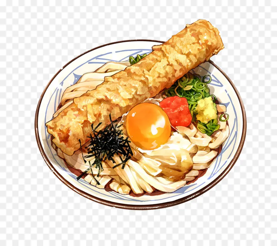 Nouilles Udon，œuf PNG