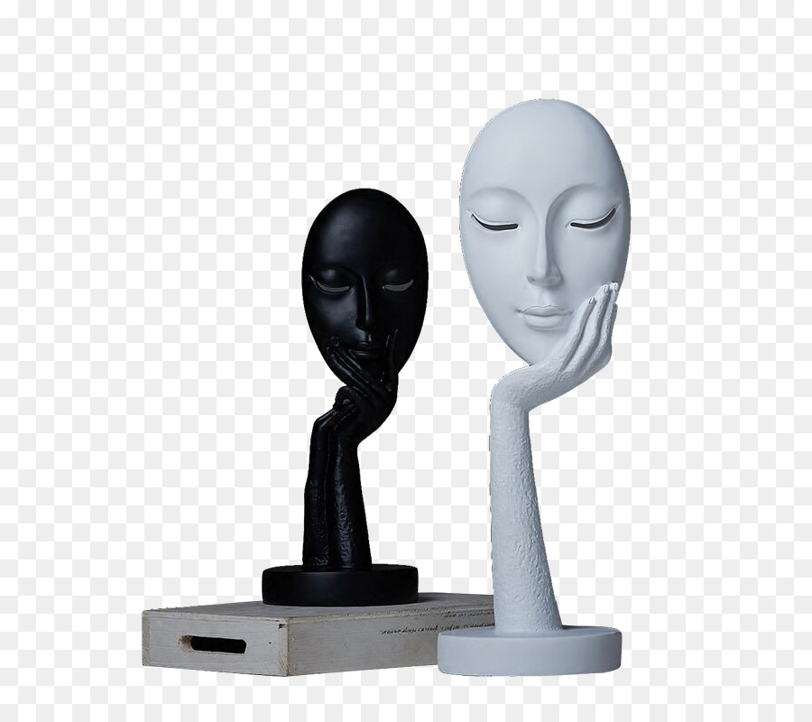 Sculptures De Visage，Noir PNG