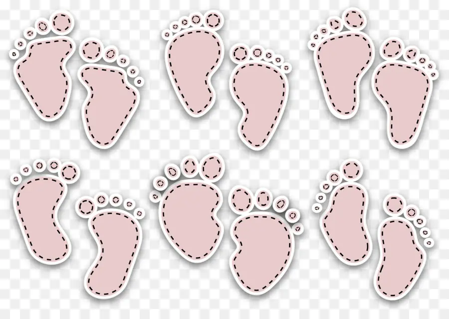 Empreintes De Bébé，Rose PNG