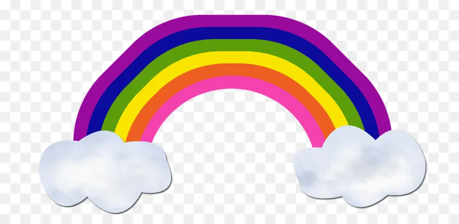 Arc En Ciel Avec Arc，Nuages PNG