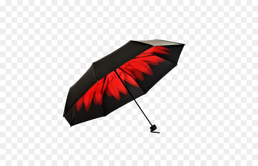 Parapluie Noir，Garniture Rouge PNG