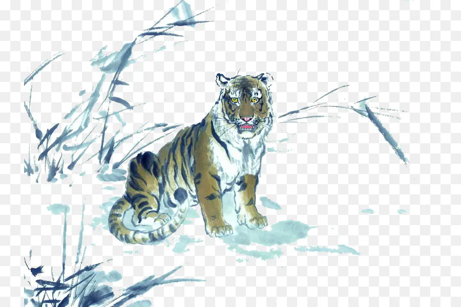 Tigre，La Peinture Chinoise PNG