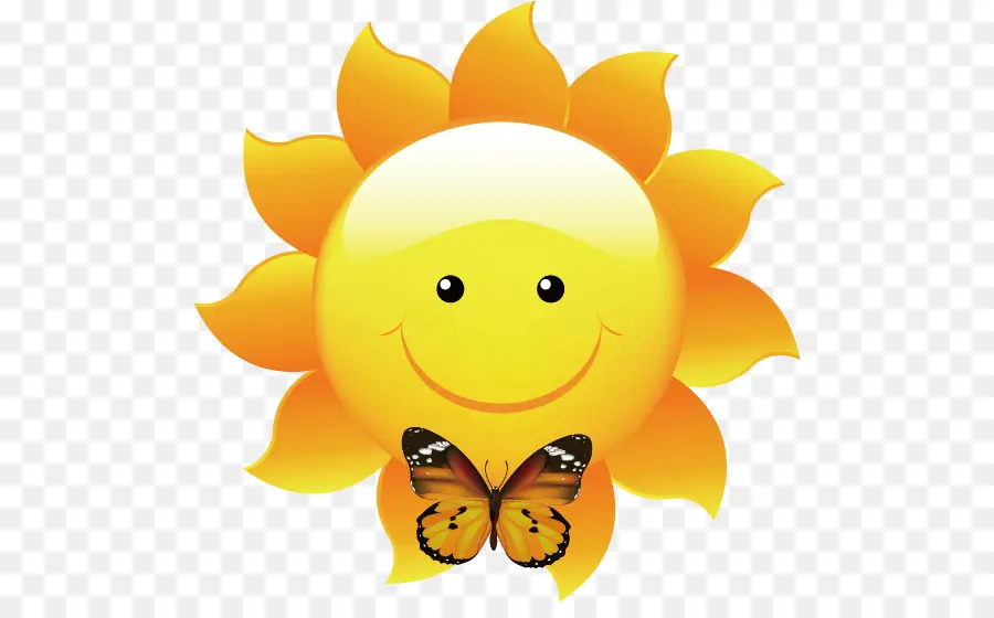 Soleil Souriant，Heureux PNG