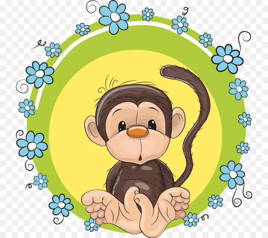 Singe Mignon，Dessin Animé PNG