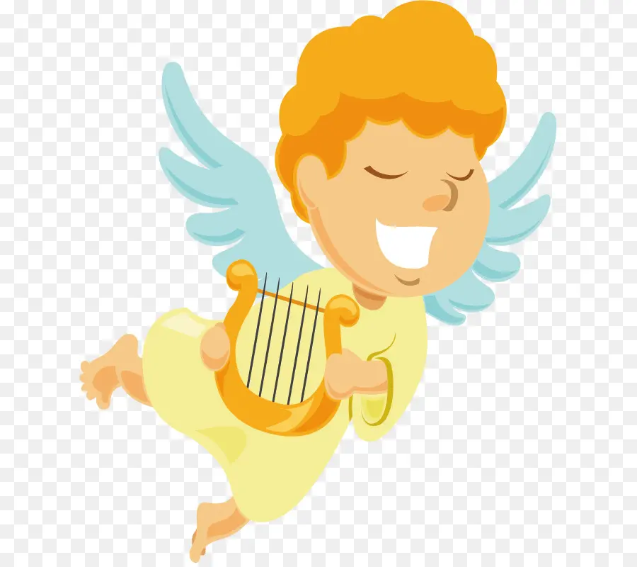 Ange Avec Harpe，Ailes PNG