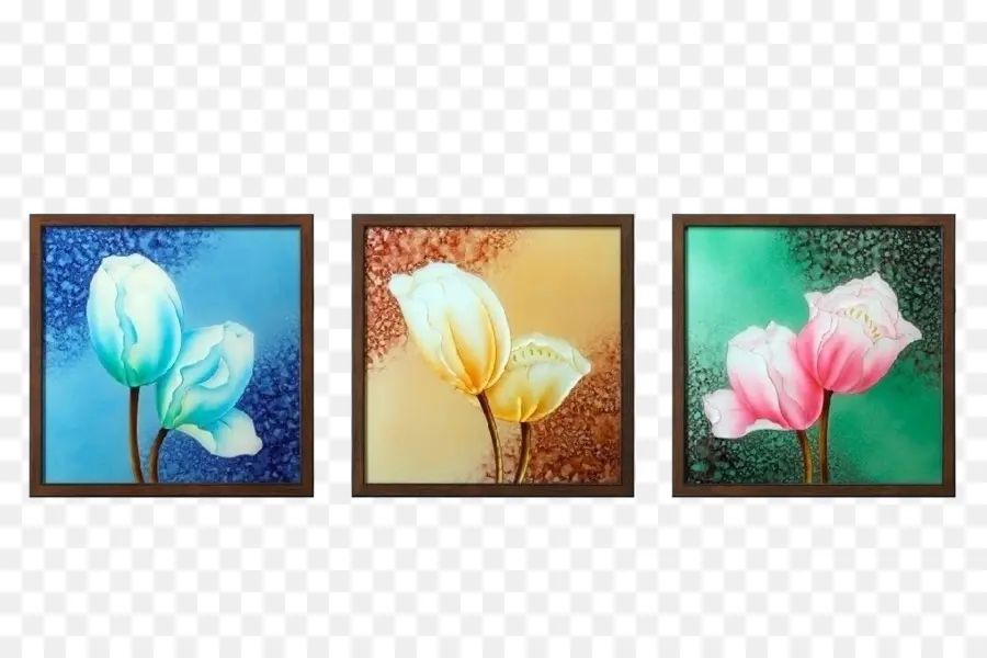 Peintures De Fleurs，Cadres PNG