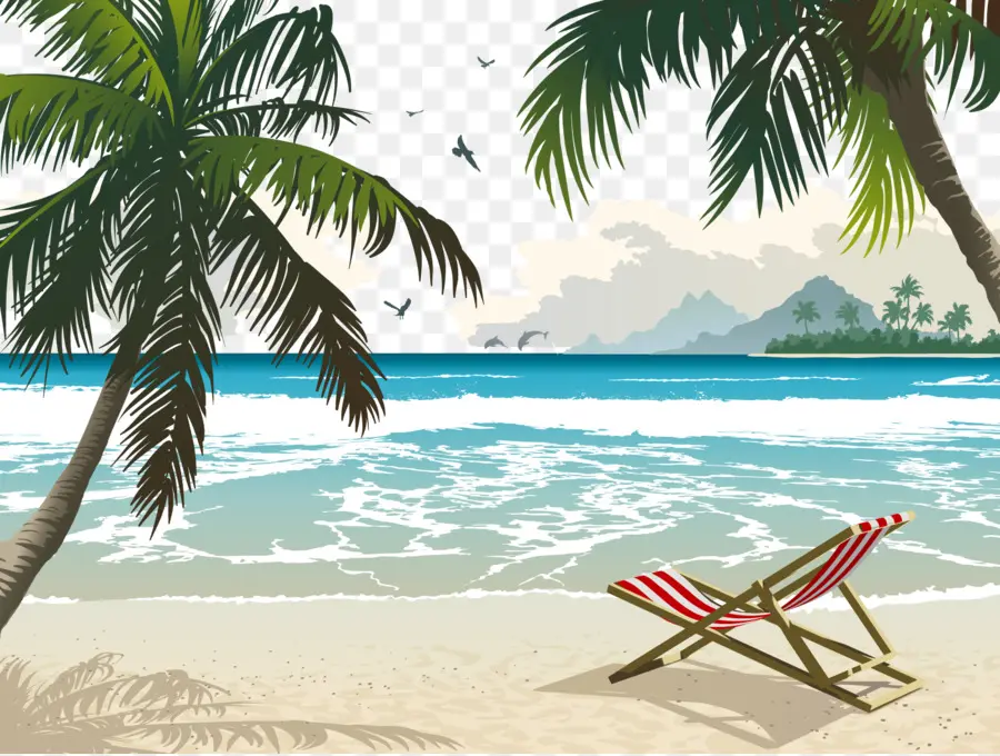 Chaise De Plage，Palmiers PNG