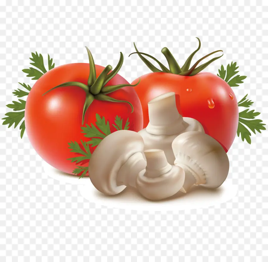 Tomates Et Champignons，Rouge PNG