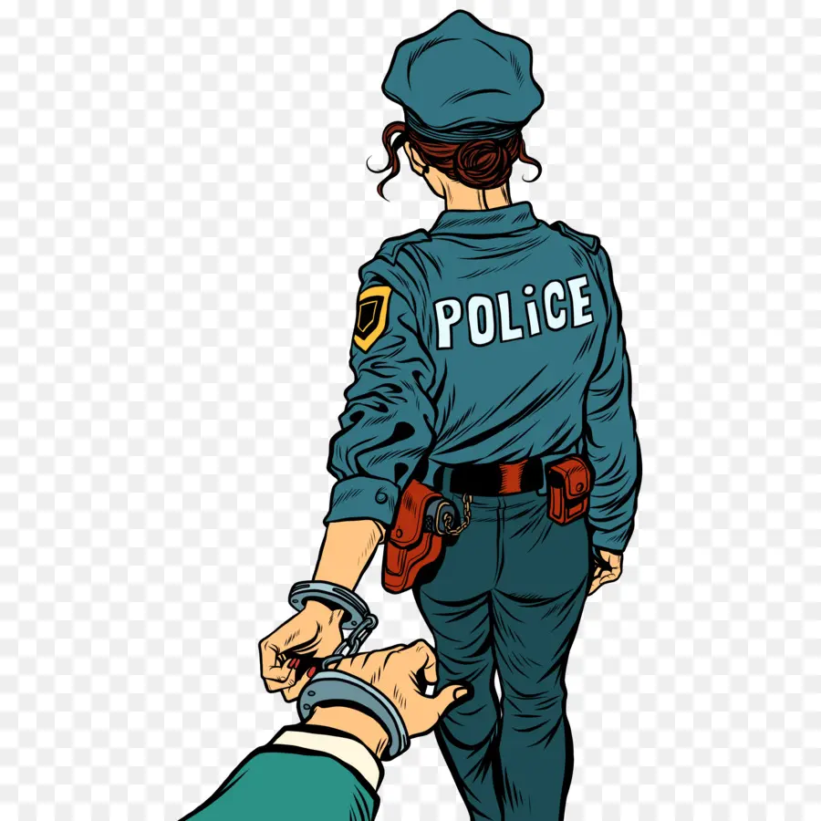 Policier，Menottes PNG