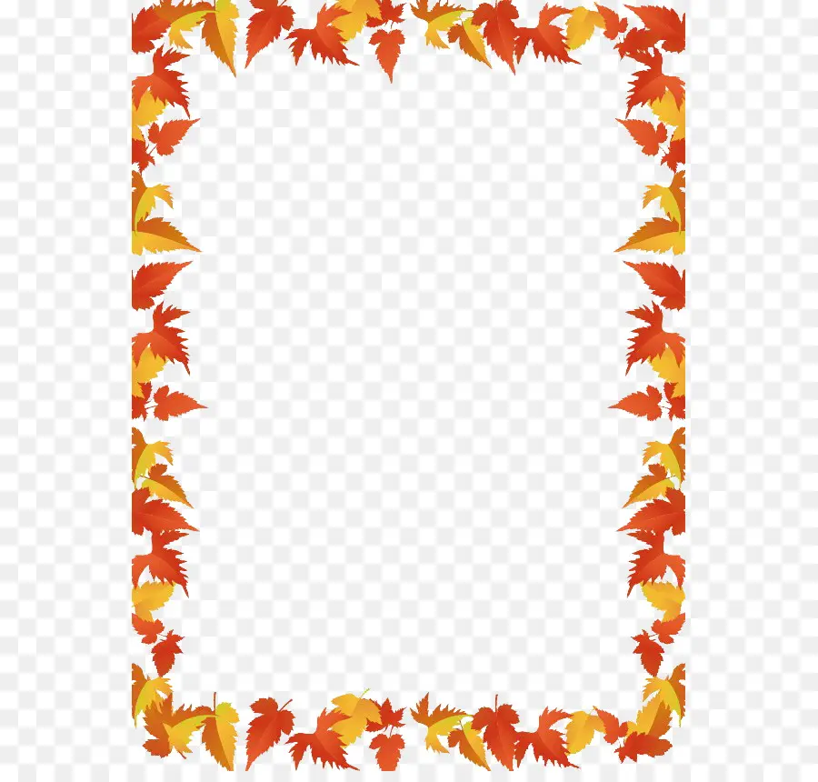 Cadre De Feuilles D'automne，Automne PNG