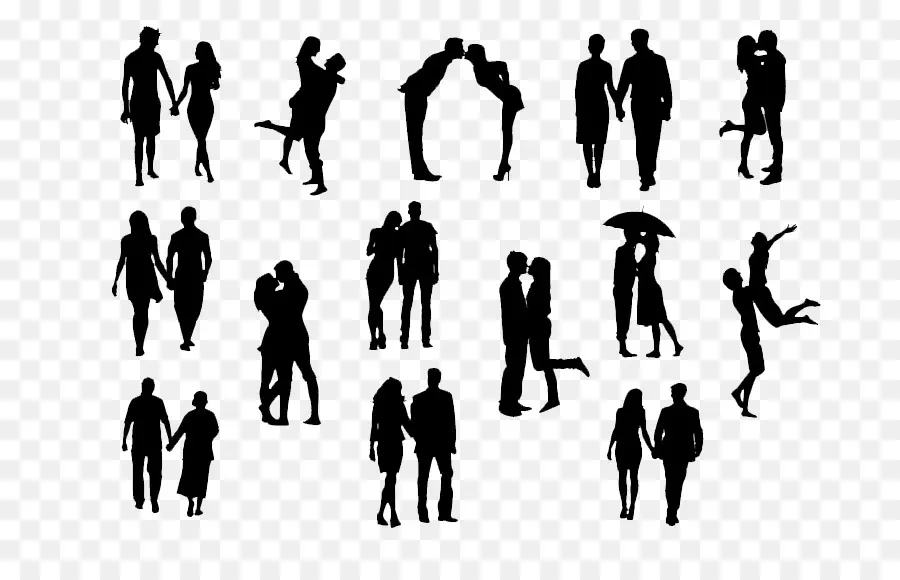 Couples，Silhouettes PNG