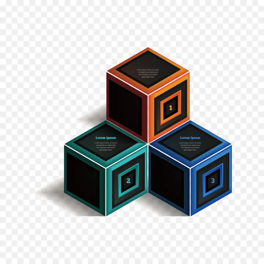 Cube，Infographie PNG