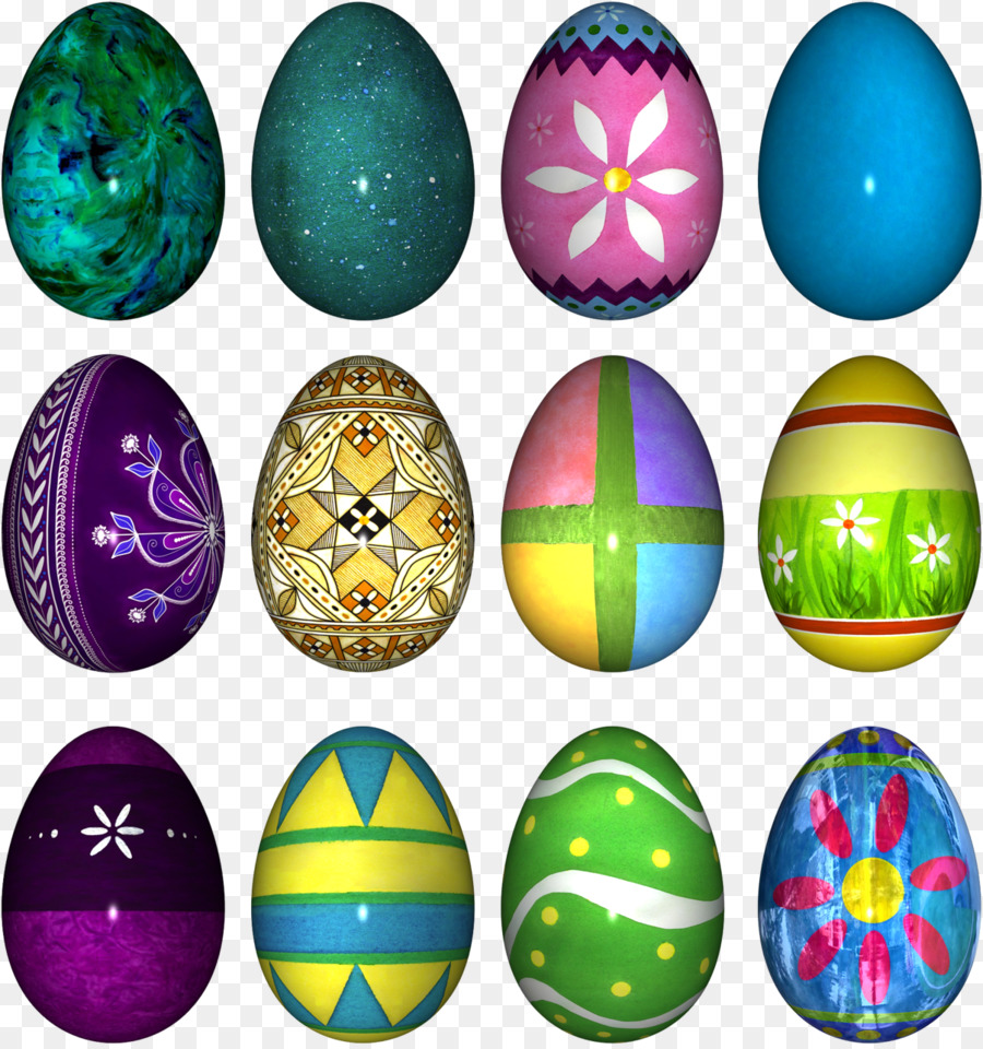 Oeufs De Pâques Colorés，Décoré PNG