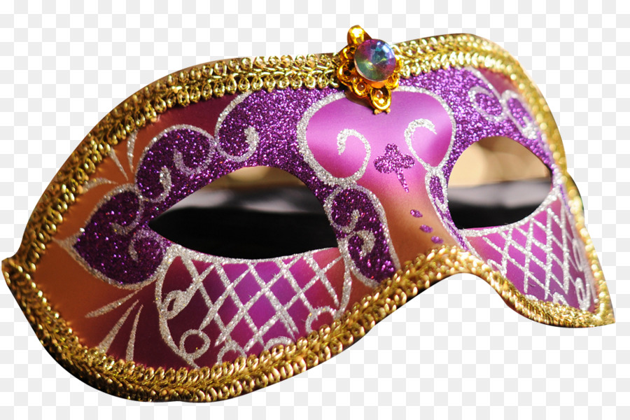 Masque Violet Et Or，Costume PNG