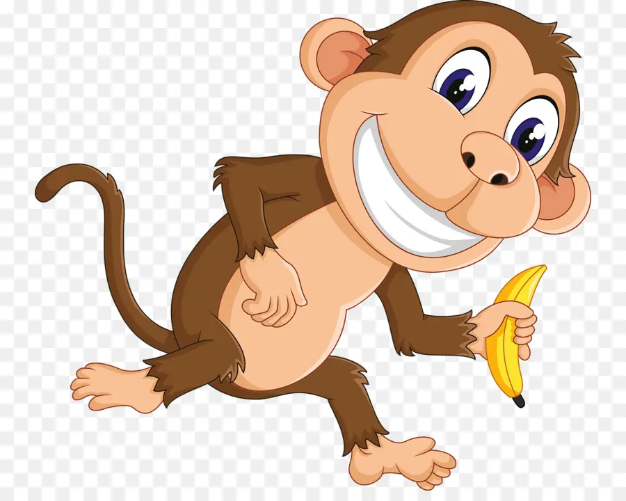 Singe，Banane PNG