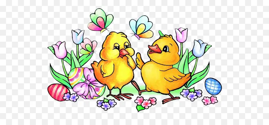 Poussins，Fleurs PNG