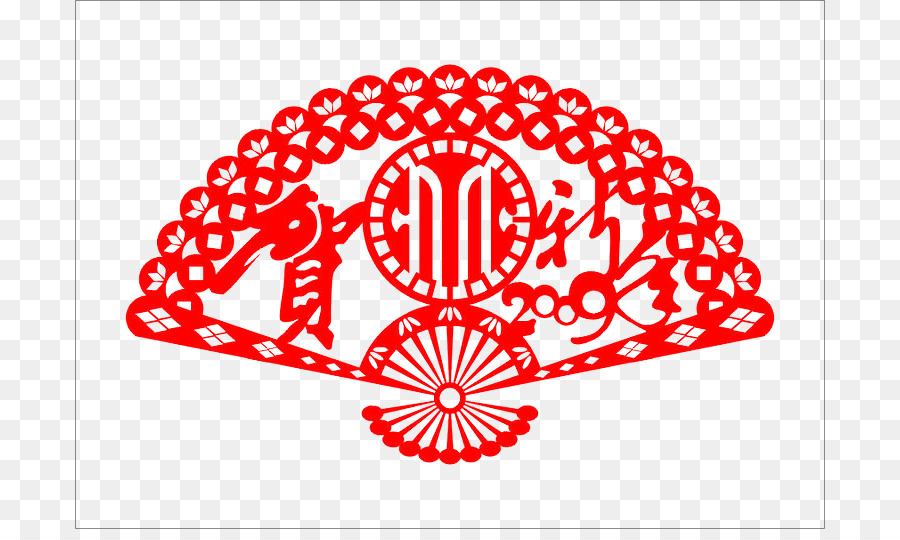 Papier Découpé Chinois，Rouge PNG