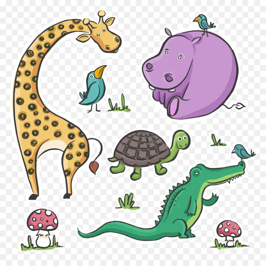 Animaux De Dessin Animé，Girafe PNG