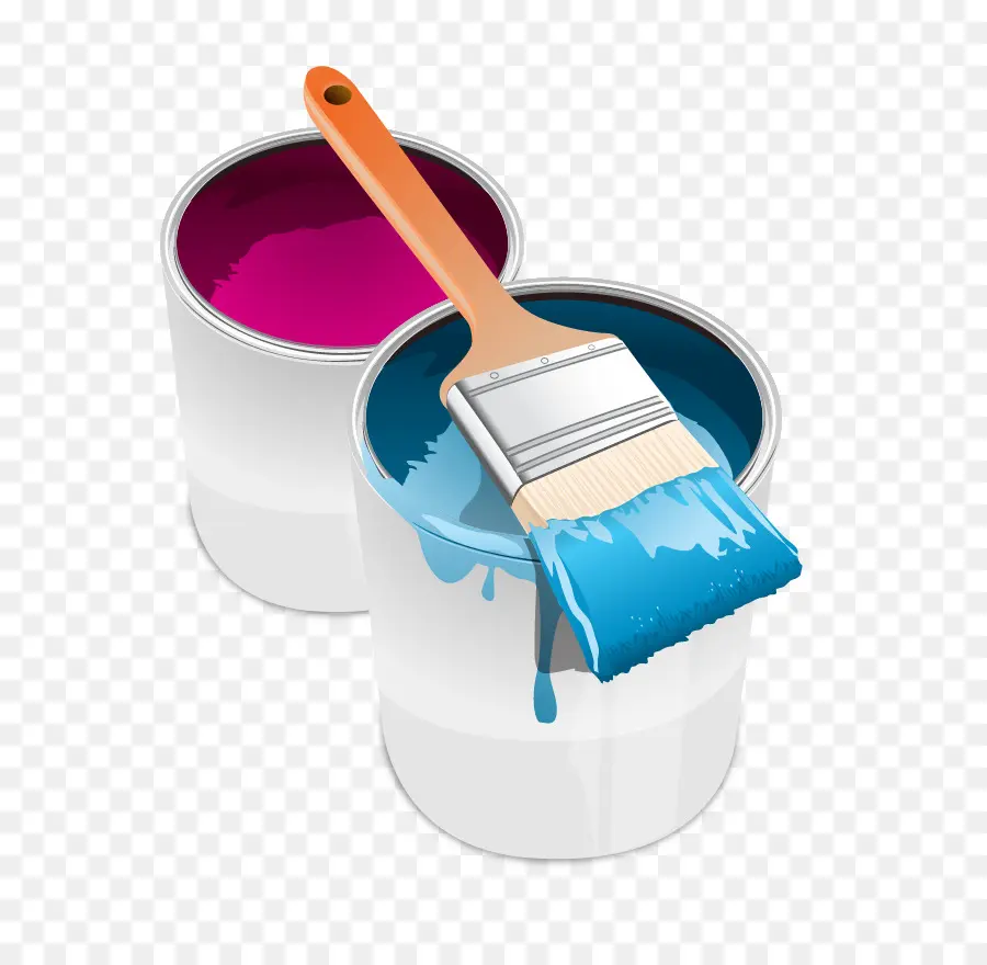 Pots De Peinture，Brosse PNG