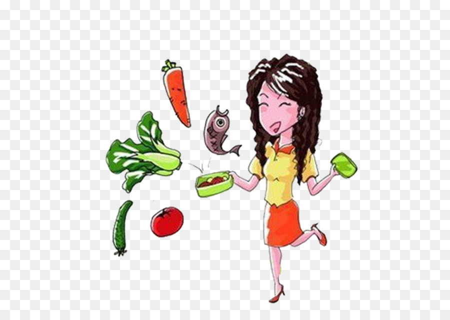 Femme，Légumes PNG