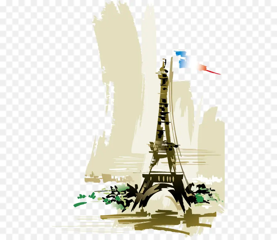 Tour Eiffel，Peinture à L Aquarelle PNG
