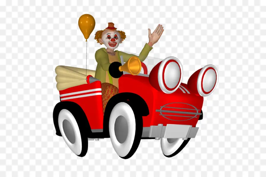 Clown En Voiture，Voiture PNG