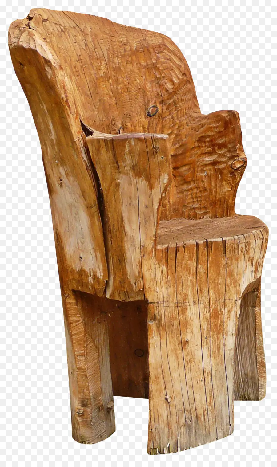 Chaise En Bois，Rustique PNG