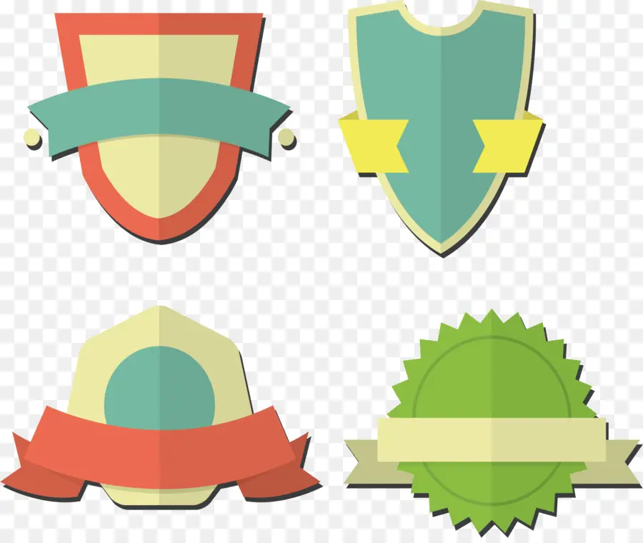 Insignes Colorés，Bouclier PNG