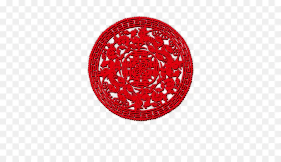 Motif Circulaire Rouge，Chinois PNG